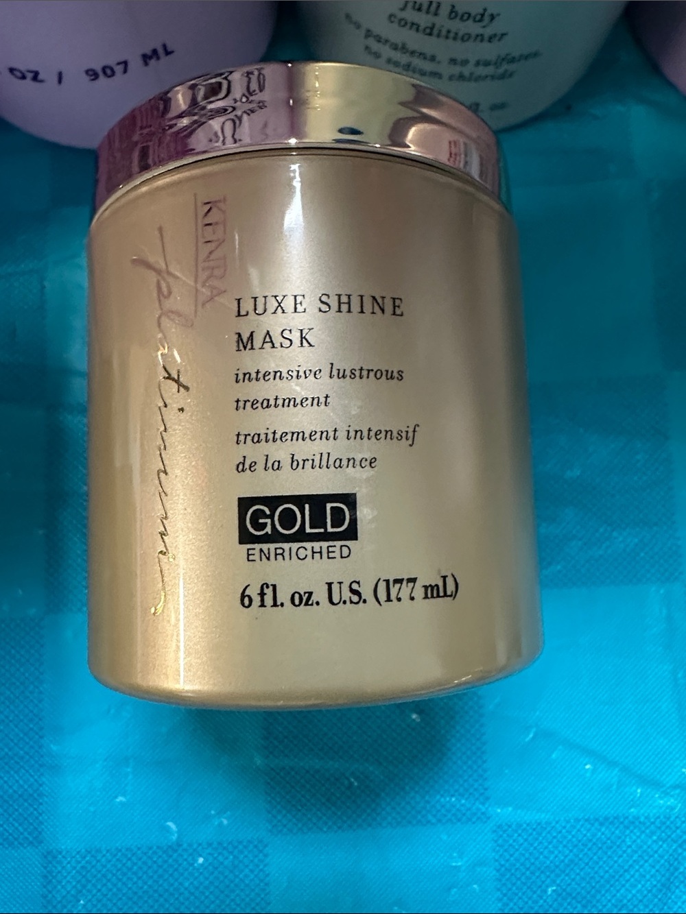 Kenra platinum lux shine mask, gold enriched